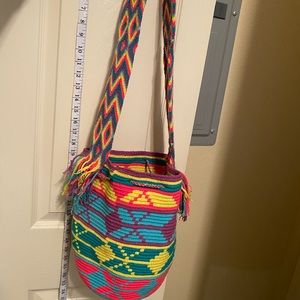 Colorful hobo crossbody bag  (handmade)